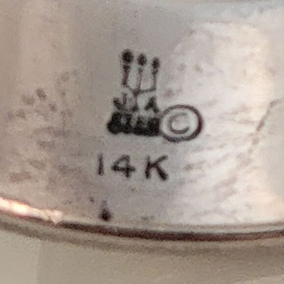 James Avery Retired Sterling 14k Maltese Cross Unity Circles Band Ring - Picture 6 of 8